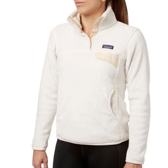 Patagonia Retool Snap T Fleece Pullover- Raw Linen - White X-Dye - Picture 2 of 8